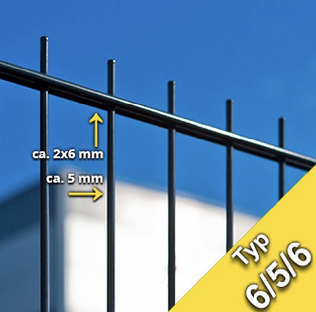 Dubbelstaafmat 6-5-6 met Punten – 251 cm Breed – Hoogte 63–243 cm – Thermisch Verzinkt of RAL Gecoat