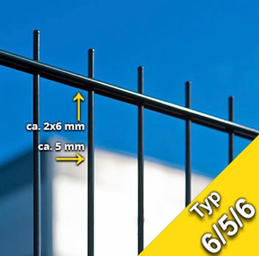 Dubbelstaafmat 6-5-6 zonder punten – 251 cm Breed – Hoogte 60–240 cm – Thermisch Verzinkt of RAL Gecoat