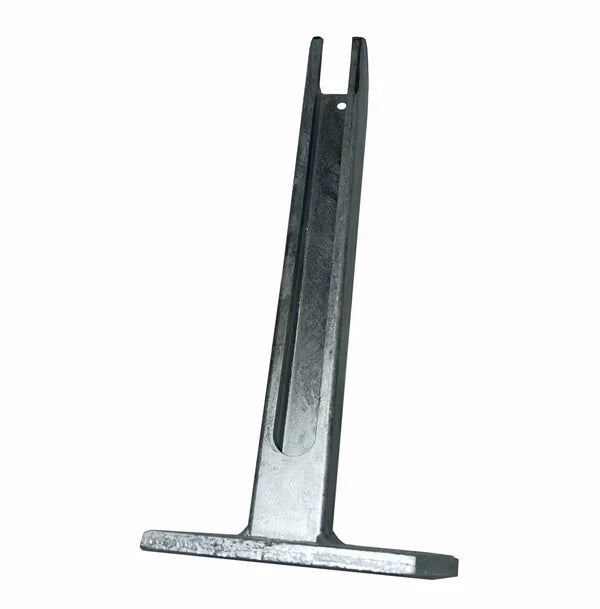 Rechte paalvoet / rechte voetplaat 15x10 cm – paalhouder 29 cm hoog, 0,5 cm dik