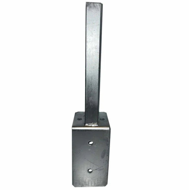 Paalvoet-hoek / L-vormige voetplaat voor paal 60x40 mm – 10x10 cm voetplaat, 30 cm hoogte