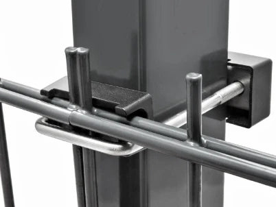 Paal 60x40 mm inclusief U-bevestiging voor dubbelstaafmat hekwerk